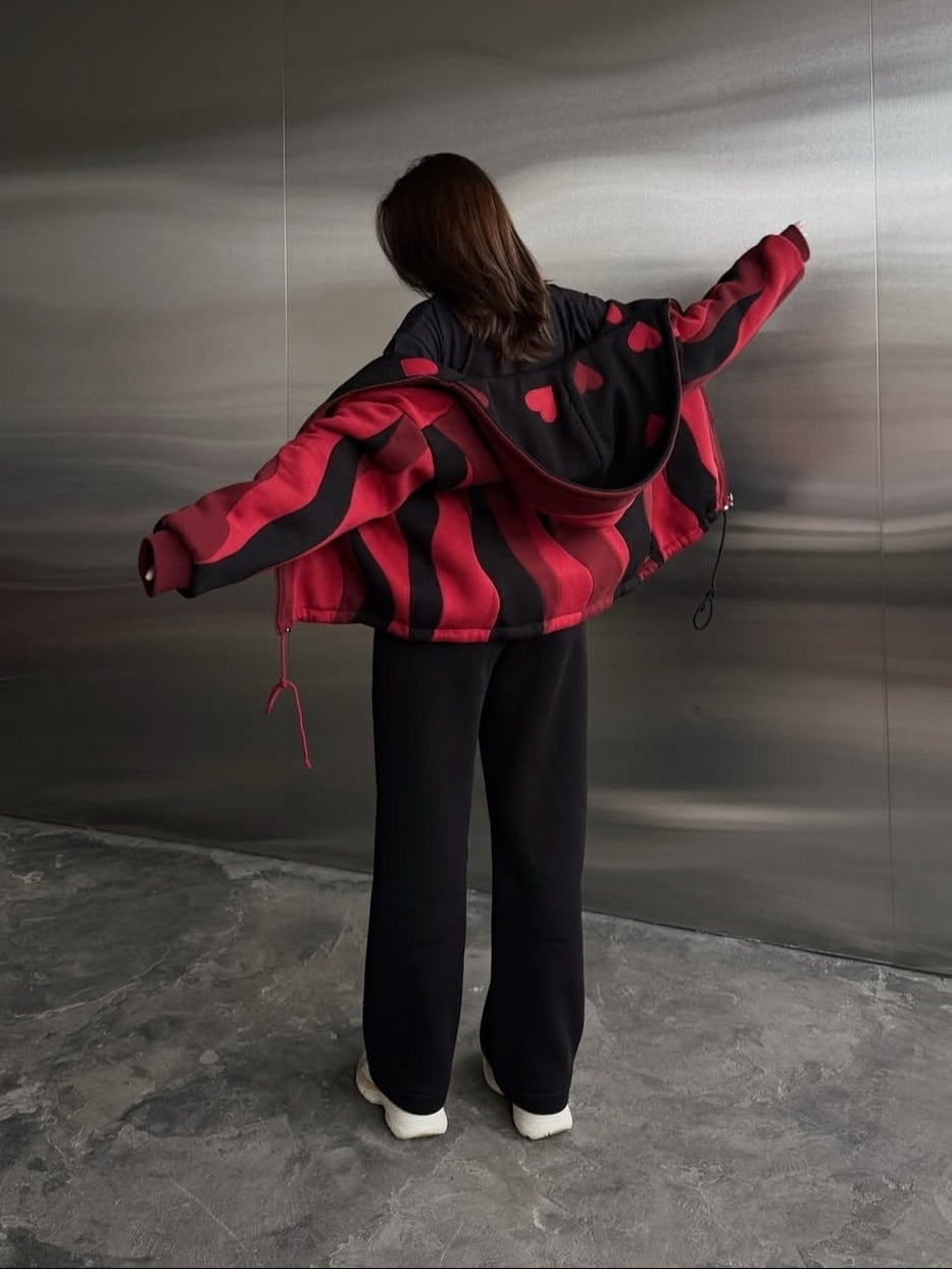 Hearts on Fire Zip Hoodie